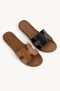 CRUCIAL-01 Cut-Out Design Upper Slip On Sandals